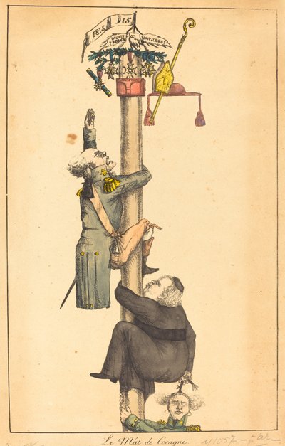 The Greasy Pole by French 19th Century