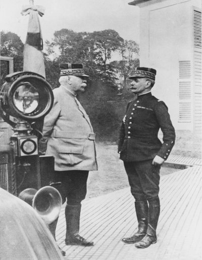 General Joffre and General Foch, 1914 by French Photographer