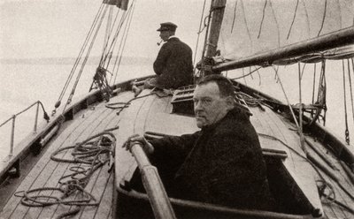 Hilaire Belloc in his boat by French Photographer