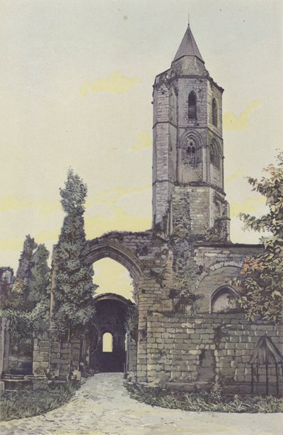 La Sauve, Former Abbey, Church Bell Tower by French Photographer