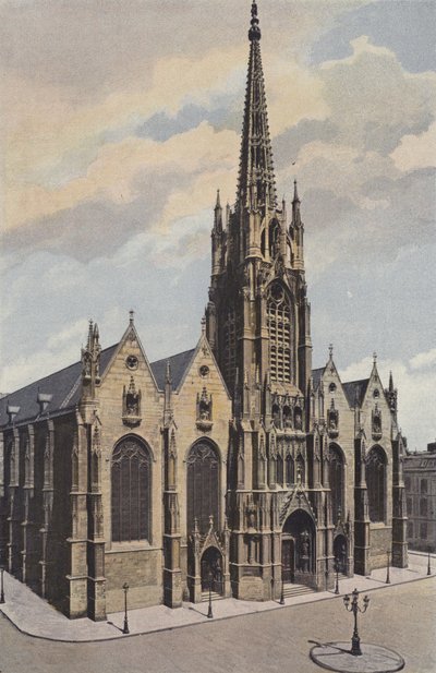 Lille, West Facade of Saint-Maurice Church by French Photographer