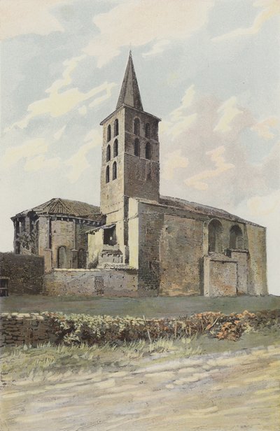 Saint-Papoul, Church, North View by French Photographer