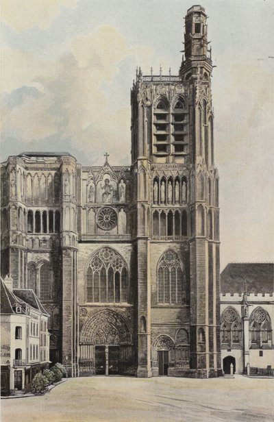 Sens, Cathedral, West Facade by French Photographer