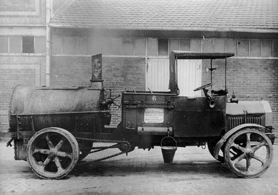 Tarring truck, c.1900 by French Photographer