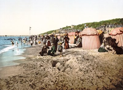 The beach at Trouville in France by French Photographer