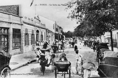 The saleroom at Hanoi, c.1920 by French Photographer