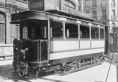 Tramway in Paris, c.1900 by French Photographer