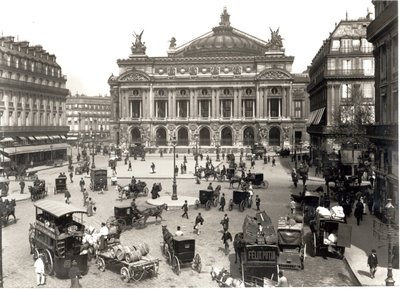 View of the Paris Opera House, 1890-99 by French Photographer