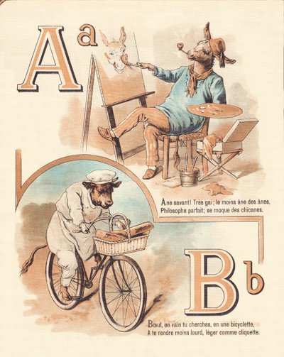 Animal, artist, beef, baker by French School