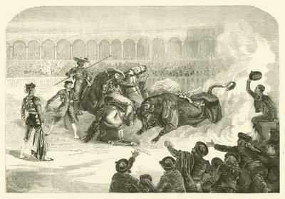 A Bullfight in Madrid (engraving) by French School