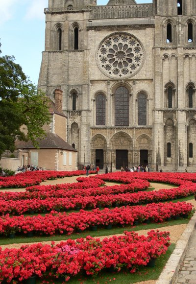 A view of the west façade by French School