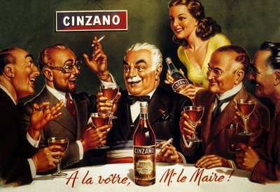 Advertisement for Cinzano Blanc by French School