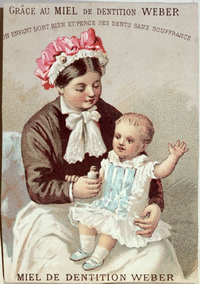 Advertisement for Weber teething gel, c.1880-90 by French School