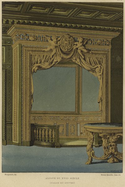 Alcove, Palais du Louvre, Paris, 17th Century by French School