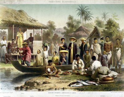 Annamite, Cambodian and Siamese costumes, ca. 1870 by French School