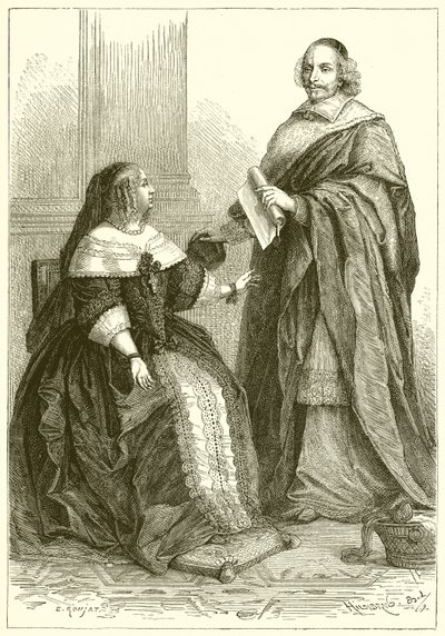 Anne of Austria and Cardinal Mazarin by French School