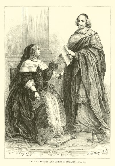 Anne of Austria and Cardinal Mazarin by French School