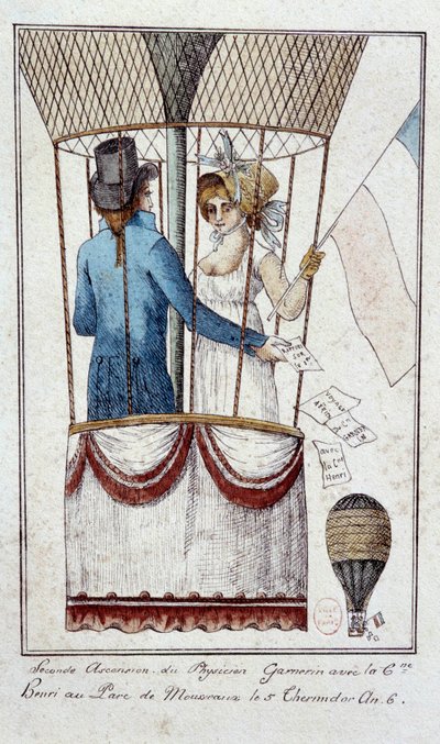 Ascension of the physicist Andre Jacques Garnerin by French School