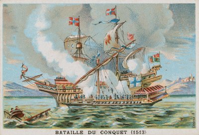 Battle of Conquet, 1530 by French School