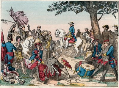 Battle of Fontenoy by French School