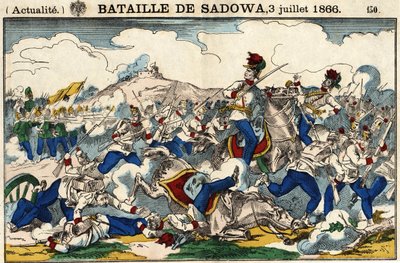 Battle of Sadowa on July 3 by French School