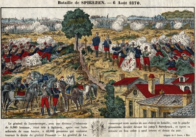 Battle of Spicheren on August 6 by French School
