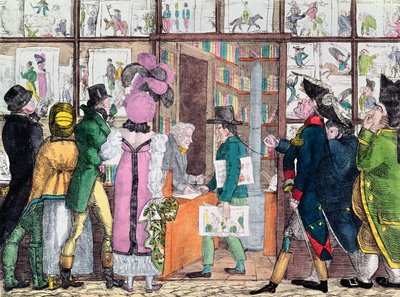 Book and Print Seller, early 19th century by French School