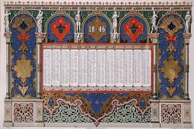 Calendar for 1846, c.1845 by French School