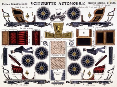 Car cart: Petites Constructions, 19th century by French School
