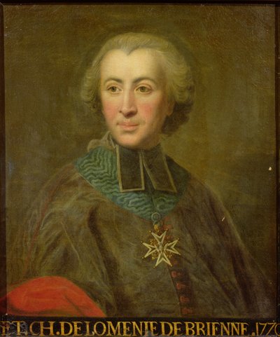 Cardinal Etienne-Charles de Lomenie de Brienne (1727-94) by French School