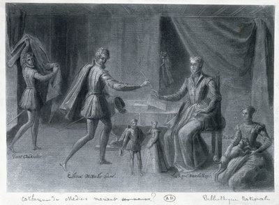 Catherine de Medici and her Dwarves by French School