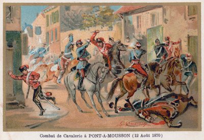 Cavalry Fight at Pont-A-Mousson by French School