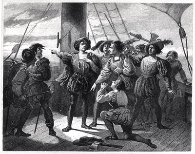 Christopher Columbus (1450-1506) Scaring his Crew by French School