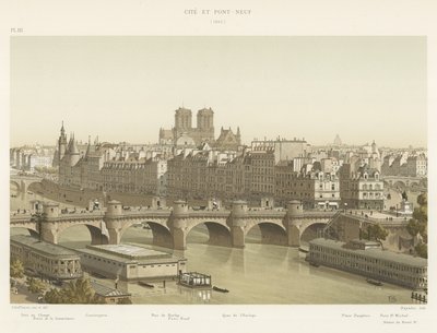 Cité and Pont-Neuf, 1840 by French School