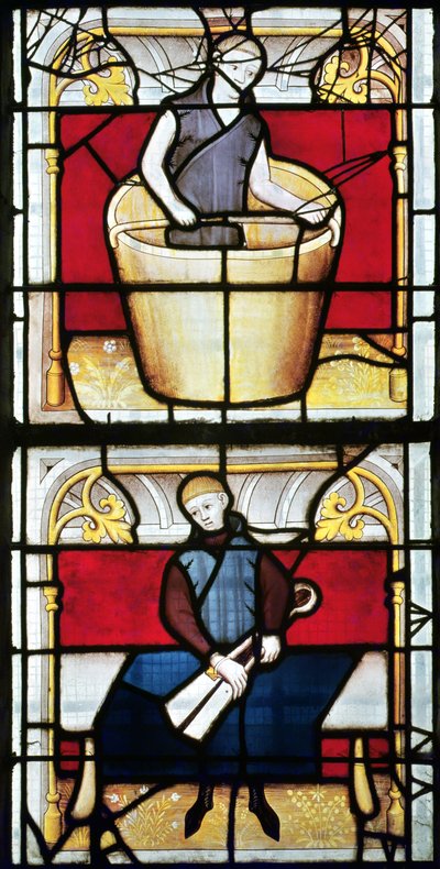 Cloth Merchants Window (detail) by French School