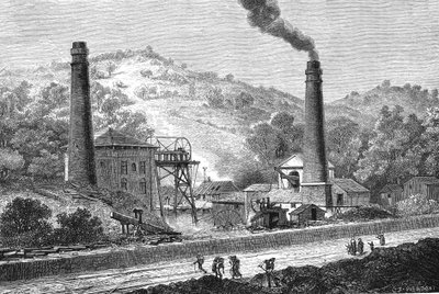 Coal in Wales at Glyn pit, England by French School