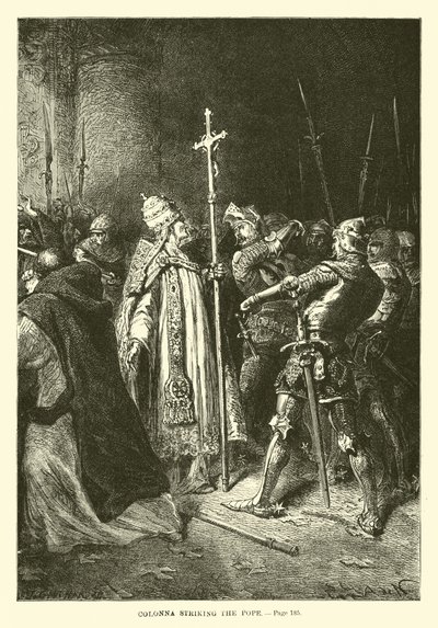 Colonna Striking the Pope by French School