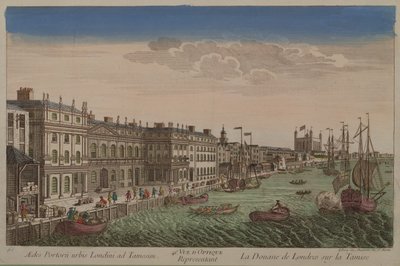 Customs House on the River Thames by French School