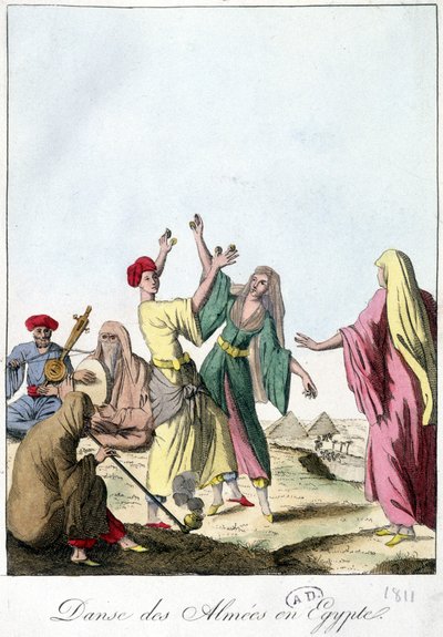 Dance of the Almies in Egypt. 1811 by French School