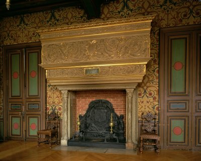 Decorative chimney piece by French School