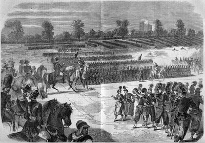 Military parade, Paris by French School