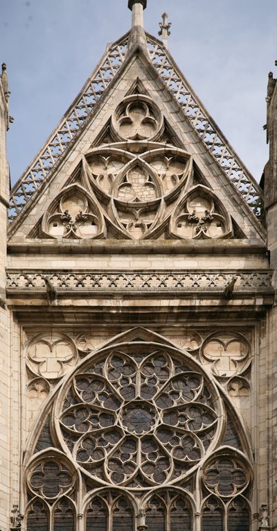 The south rose window by French School