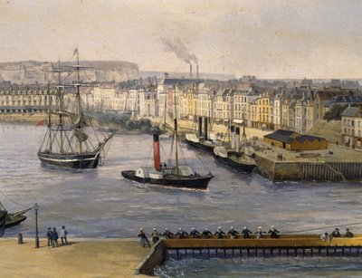 Dieppe port by French School