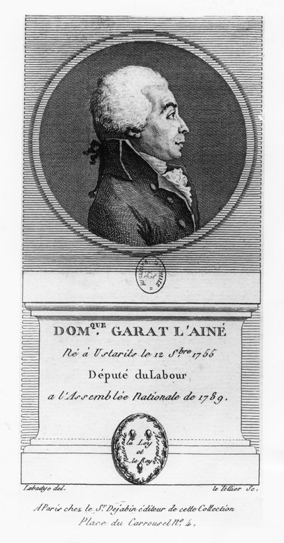 Dominique-Joseph, Comte de Garat by French School