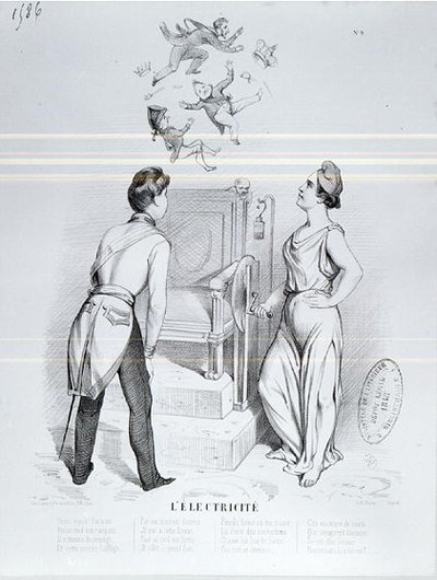 Electricity, Caricature of the 1848 Revolution by French School