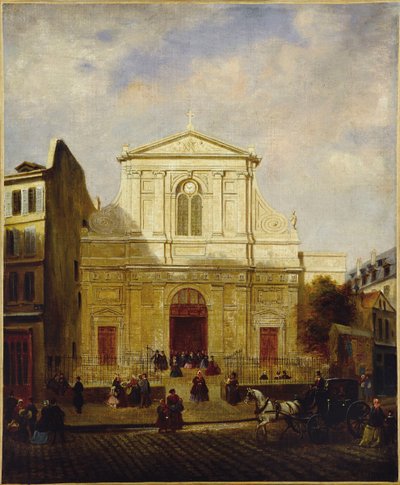 Facade of the church of Blancs-Manteaux by French School