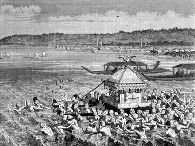 Festival of Gots-Tennoo in the 1880s by French School
