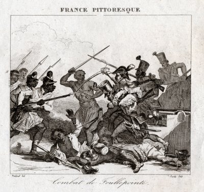 Fight in Madagascar by French School