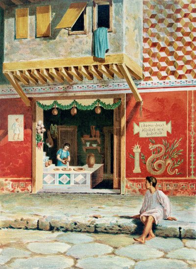 Food shop, Pompeii by French School