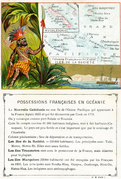 French Possessions in Oceania, c.1890 by French School
